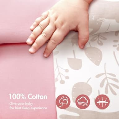 2-Pack Newborn Swaddle Sleep Sack - Arms Up Swaddle 0-3 Months, Baby Transitional Swaddles for Newborn, Cuff Removable Design, Pink Bunny Breathable Sleep Sacks with 2-Way Zipper - Image 5