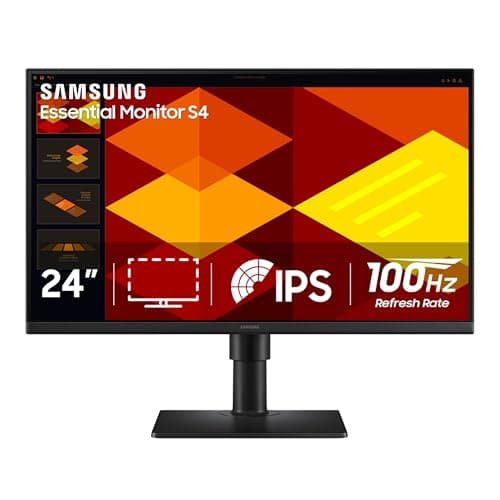 Samsung 24” (S40GD) Borderless Business Monitor with IPS Panel, 100Hz Refresh Rate, Eye Saver Mode, Ergonomic Design, Game Picture Mode, LS24D402GANXGO, 3 Yr Warranty - Image 1