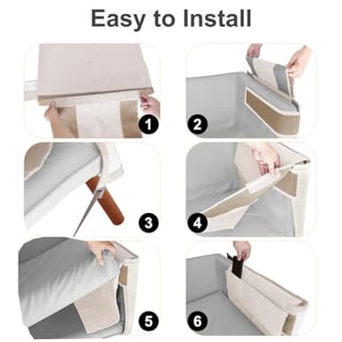 Cat Scratch Sofa Protector,27.6L*19.6Winch Cat Scratch Furniture Protector Pad Couch Arm Sheild with Natural Sisal for Protecting Couch Sofa Chair Furniture（Beige/Left Handed - Image 6