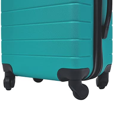 Wrangler Smart Luggage Set with Cup Holder and USB Port, Teal, 2 Piece - Image 5