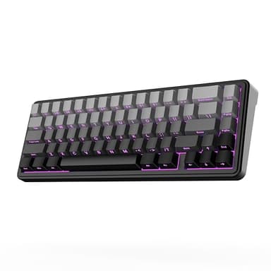 EPOMAKER x Aula F65 65% Wireless Mechanical Keyboard, Hot Swappable Gasket Custom Gaming Keyboard with Five-Layer Padding, RGB Backlit, Bluetooth/2.4GHz/USB-C (Black, Reaper Switch) - Image 1