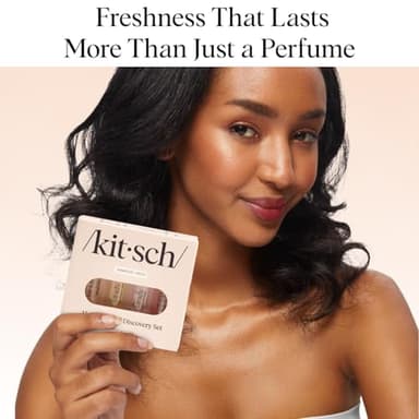 Kitsch Hair Perfume For Women (Discovery Set) - Pistachio Latte, Warm Sugar, Sheer Violet & Amber Waves - Patented Odor-Eliminating Technology, Hair Spray and Body Mist - 4 x 1.5ml - Image 3