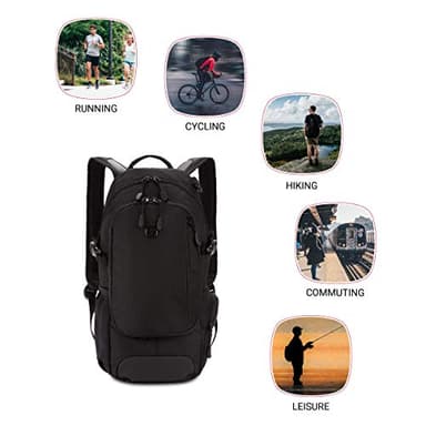 SwissGear 3598 Backpack Narrow Daypack, Black, 18-Inch - Image 7