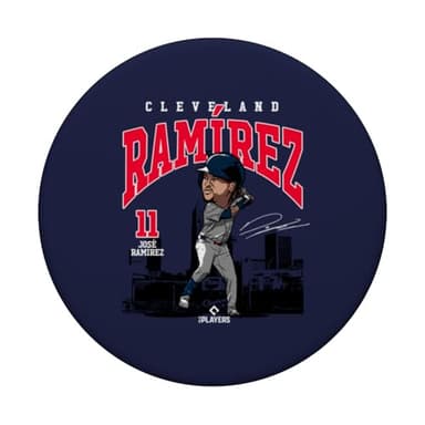José Ramírez | Cleveland Baseball MLB Players | MLBJRAM4030 PopSockets Adhesive PopGrip - Image 3
