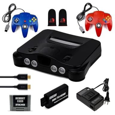 Nintendo 64 Console Premium with 2 Controllers, 256KB Memory Card, HDMI Cable (Renewed) - Image 1