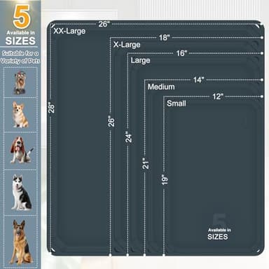 Pet Food Mat, Gimilife Silicone Dog Cat Feeding Mat for Food and Water,Waterproof Pet Feeding Mats with High Lips, Pet Placemat Bowl Mat for Messy Drinkers - Image 6