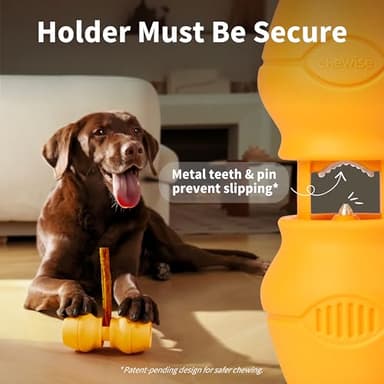 PetClan Chewise Bully Stick Holder, Improved Bully Sticks Holder, Ultimate Secure Heavy Duty, BPA-Free Safety Device to Prevent Choking, Fits Various Bully Sticks and Dog Sizes - Image 2