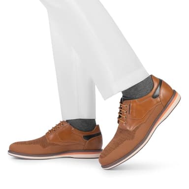 Bruno Marc Men's Mesh Casual Dress Shoes Breathable Oxfords Sneakers,Size 11,Brown,SBOX2409M - Image 7