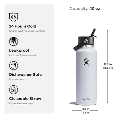 40 Oz Wide Mouth Flex Straw Cap Seacliff - Image 3