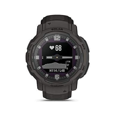 Garmin Instinct Crossover Solar, Rugged Hybrid Smartwatch with Solar Charging Capabilities, Analog Hands and Digital Display, Graphite - Image 2