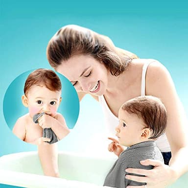 Kyapoo Baby Washcloths 12 Pack 12x12 Inches Microfiber Coral Fleece Extra Absorbent and Soft for Newborns, Infants and Toddlers-Grey - Image 6