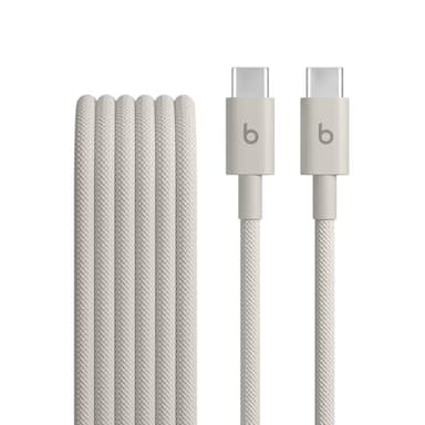 Beats USB-C to USB-C Woven Cable Fast Charging Durable/Tangle-Free Compatible Charger for Apple & Android Devices (1.5 m, 5 ft) - Surge Stone - Image 1