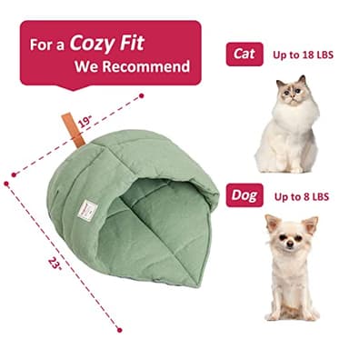 MOLEDINO Pet Cat Sleeping Bag, Cute Cat Cave Bed Hideaway for Indoor Cats Washable Covered Cozy Soft Warming Durable Fabric Burrow Napper Pocket Nest Snuggle Sack for Puppy Kitten - Image 2