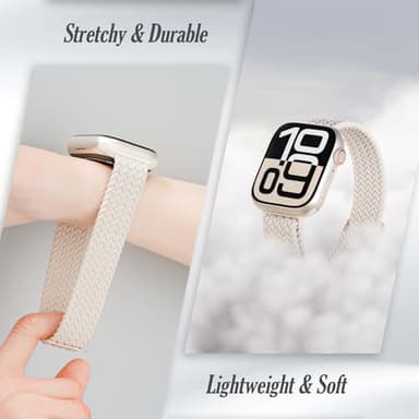 6 Pack Thin Stretchy Braided Compatible with Apple Watch Band 38mm 40mm 41mm 42mm 44mm 45mm 46mm 49mm Women Men, Solo Loop Nylon Slim Strap for iWatch Bands Series 10 9 8 7 SE 6 5 4 3 2 1 Ultra - Image 2