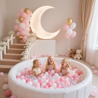 GOGOSO Ball Pit Balls for Toddler, Baby Plastic Playballs Kids Soft Pastel Pelotas Non-Toxic BPA-Free 2pink+White+Clear 100 Balls - Image 8