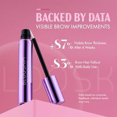 Blooskim Eyebrow Growth Serum for Women & Men – Natural Brow Enhancing Serum to Grow Thicker, Fuller Brows Fast – Nourishing Eyebrow Hair Growth - 0.17 fl oz - Image 2