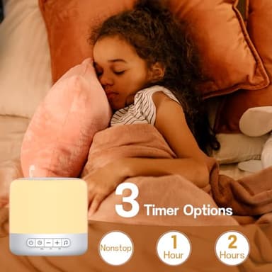 Easysleep White Noise Sound Machine with 30 Soothing Sounds 12 Night Light 32 Volume 3 Timers Portable Sleep Sound Machine for Office Travel Noise Canceling Lullaby & Rain Sound for Baby, Adults - Image 5