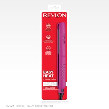 REVLON Ceramic Tourmaline 1" Flat Iron - Hair Straightener Evenly Distributes Heat for Less Damage, 5 Preset Temperatures for All Hair Types - Image 8