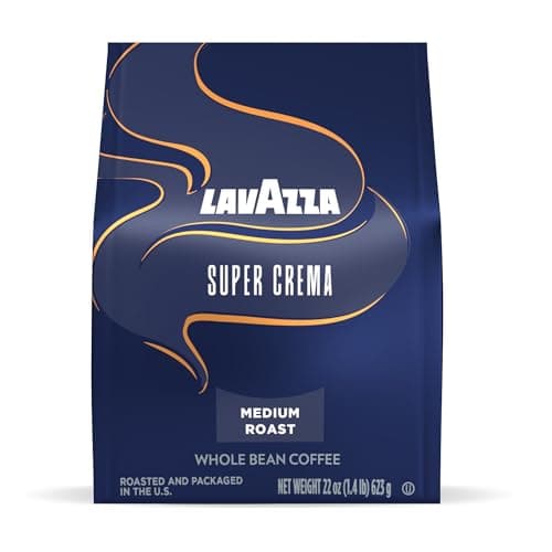 Lavazza Super Crema Whole Bean Coffee, Medium Espresso Roast, Arabica and Robusta Blend, 22 oz Bag - Image 1