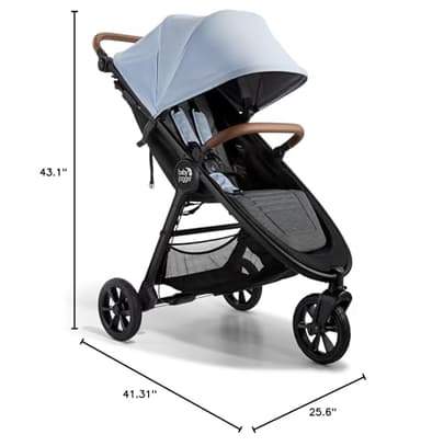 Baby Jogger City Mini GT2 Single Stroller Eco-Friendly Series Slate Fog Four-Way Use with Infant Car Seat Adapters Included - Image 2