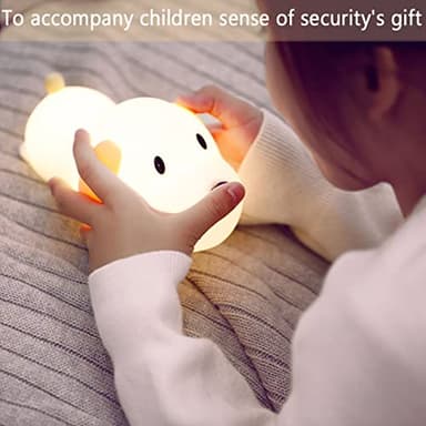 HAPPYBAG Kids Night Light,Cute Soft Silicone Dog Lamp Dimmable Nursery Portable Puppy Kawaii Lamps,Bedside Lamp for Baby and Toddler,Boy Girls - Image 2