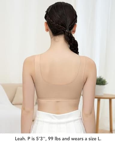 SALIA GIRL Training Bras for Girls 8-10 Sports Seamless Bra with Removable Padding Bras, Small - Image 3