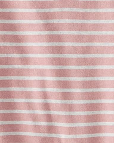 little planet by carter's unisex-baby Terry Jumpsuit made with Organic Cotton, Rose Stripes, 6 Months - Image 3