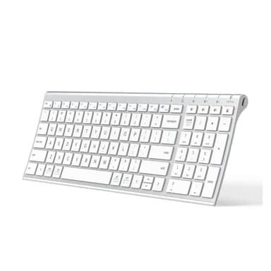 iClever BK10 Bluetooth Keyboard, Universal Bluetooth 5.1 Wireless Keyboard with Number Pad, Ergonomic Design, Multi-Device Compatibility, Stable Connection for Mac, iPad, iPhone, Android, Windows - Image 1
