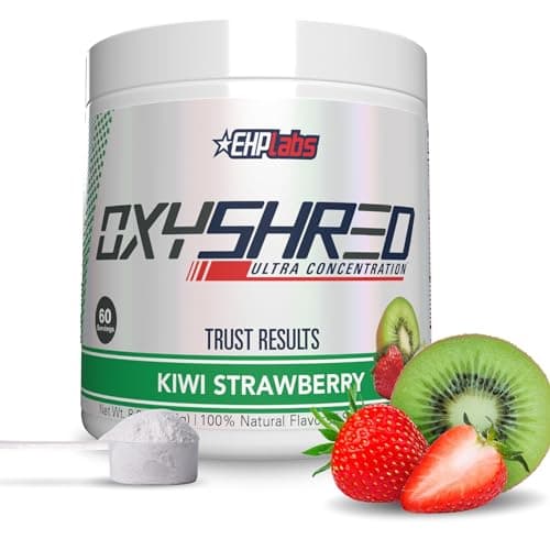 EHP Labs OxyShred Pre Workout Powder - Preworkout Powder with L Glutamine & Acetyl L Carnitine, Energy Boost Drink - Kiwi Strawberry, 60 Servings - Image 1