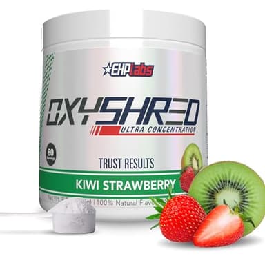EHP Labs OxyShred Pre Workout Powder - Preworkout Powder with L Glutamine & Acetyl L Carnitine, Energy Boost Drink - Kiwi Strawberry, 60 Servings - Image 1
