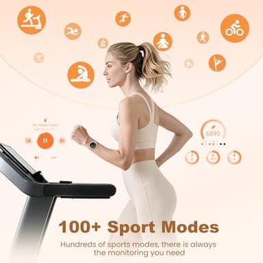 KEEPONFIT Smart Watches for Women Android/iPhone, IP68 Waterproof Fitness Tracker with Bluetooth Calls(Answer&Make), Activity Pedometer/Heart Rate/SpO2 Monitor/100+ Sports Model - Image 5