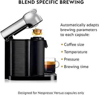 Nespresso Vertuo Coffee and Espresso Maker by Breville, Chrome - Image 5