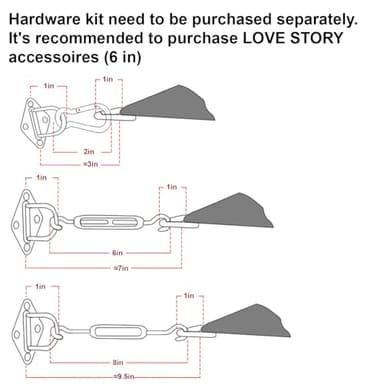 LOVE STORY 6.5' x 10' Rectangle Sun Shade Sail Canopy UV Block Shade Sails Sunshade for Outdoor Patio Garden Backyard, Sand - Image 3