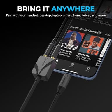SABRENT USB to 3.5mm Jack Audio Adapter, USB to Headphone Jack Adapter Sound Card, Upgrade to 24-Bit 96Khz for a deep Sound Quality (AU-UCMA) - Image 8