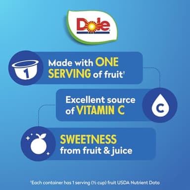 Dole Fruit Bowls Mandarin Oranges in 100% Juice Snacks, 4oz 36 Total Cups, Gluten & Dairy Free, Bulk Lunch Snacks for Kids & Adults - Image 3