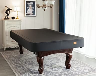 BearCover Heavy Duty Leatherette Billiard Pool Table Cover, Waterproof & Tearproof Covers for Pool Table 7/8/9FT Fitted (8 Feet/ Black) - Image 7