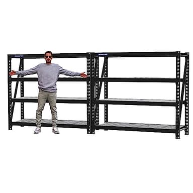 WORKPRO 68" Ultra Wide 4-Tier Metal Garage Shelving Unit, 68"W x 24"D x 65"H, 7200 LBS Capacity, Heavy Duty Storage Utility Rack, Industrial Adjustable Shelves for Shop Warehouse Basement, Pack of 2 - Image 1