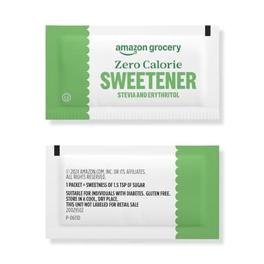 Amazon Grocery, Zero Calorie Stevia and Erythritol Sweetener Packets, 500 Ct (Previously Happy Belly, Packaging May Vary) - Image 3