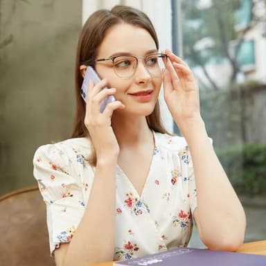 GUDVUE Blue Light Glasses, Computer/Gaming/TV/Phones Glasses for Women/men, Anti Glare/UV400/Eye Strain, Sliver - Image 9