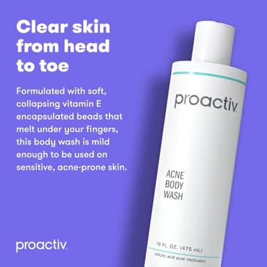 Proactiv Acne Body Wash, Gentle All-Over Cleanser, Unclogs Pores and Clears Blemishes, Salicylic Acid & Glycolic Acid Formula, Soothing Complex of Shea Butter, Vitamin E & Aloe Vera Extract, 16 Fl Oz - Image 2