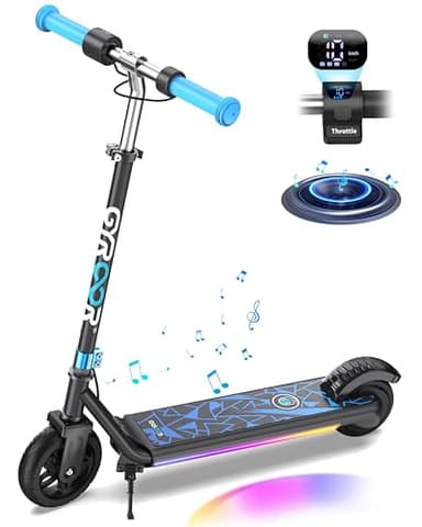 Gyroor Electric Scooter for Kids, E-Throttle 150W Motor LED Display, H30Max-Blue - Image 1