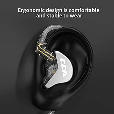 CCA CRA in Ear Monitor Headphones, Ultra-Thin Diaphragm Dynamic Driver IEM Earphones, Clear Sound & Deep Bass, Wired Gaming Earbuds with Tangle-Free Detachable Cable for Singer Musicians Drummers DJ - Image 8