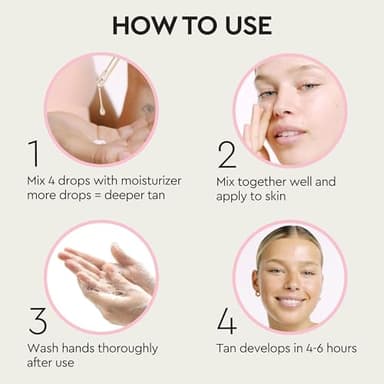 Tanologist Medium Self Tan Drops, Streak-Free Body & Face Tanning Drops, No Fake Tan Smell, For Moisturizer & Lotion, Bronzing Face Tanner, Skincare Ingredients, Travel Size, 0.50 fl. oz/15ml Bottle - Image 5