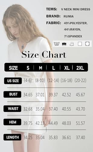 RUMIA Summer Dresses for Women 2026 V-Neck Casual Sundresses T-Shirt Dress - Image 8