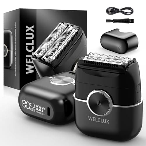 Electric Foil Shavers for Men: Upgraded Mini Electric Razor with 4 Floating Blades & Big LED Display - Foil Shaver for Men with 2 Gears Adjustable - Face Shaver with IPX7 Waterproof Wet/Dry,USB Type C - Image 1
