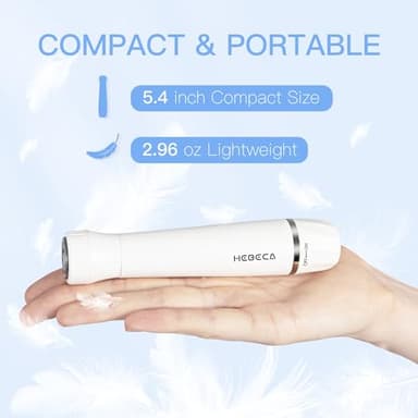 HEBECA Nose Hair Trimmer for Women and Men, 3-in-1 Electric Facial Hair Removal Rechargeable Portble Waterproof Face Shaver Razor for Nose Ear Eyebrow Peach-Fuzz Lips Chin FT3001 - Image 5