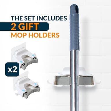 Generic Sekundoj Wall Cleaning Mop with Long Handle 85 inches, Wall Cleaner Kit with 6 Microfiber Reusable Mop, Wall Cleaner Multifunctional, Gray - Image 5