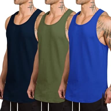 COOFANDY Gym Sleeveless Shirts Stringer Casual Tank Tops for Men Pack Quick Dry Workout Shirts Muscle Tee Fitness - Image 1