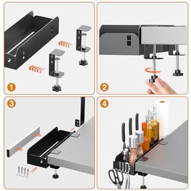 niffgaff Griddle Caddy for 28"/36" Blackstone/Weber/Char-Broil Griddle/Prep Cart, Space Saving Grill Caddy, BBQ Caddy Storage Organizer with Magnetic Holder & Paper Towel Holder & J-Hooks - Image 7