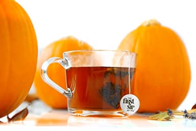 Pumpkin Spice Tea Bags - Black Tea with real Pumpkin, Cinnamon & Spices, Caffeine - 16 Cups | The Spice Hut, First Sip of Tea - Image 7